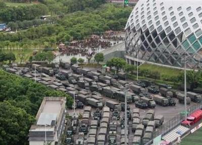 رزمایش پلیس چین نزدیک مرز هنگ کنگ