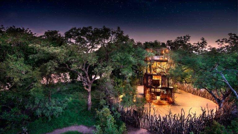خانه درختی انگالا؛ در دل جنگل های آفریقا در زیر ستاره ها بخوابید