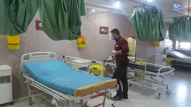 خبرنگاران آماده سازی 17 تخت استاندارد برای بیماران مبتلا به کرونا در بیمارستان ارتش